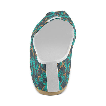 Palm Tree Pattern Print Design PT01 Women Casual Shoes-JorJune.com