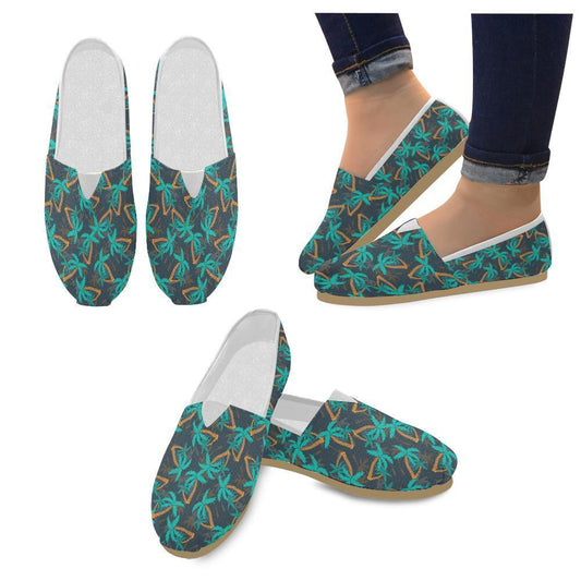 Palm Tree Pattern Print Design PT01 Women Casual Shoes-JorJune.com