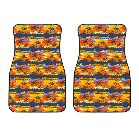 Palm Tree Pattern Print Design PT010 Car Floor Mats-JORJUNE.COM