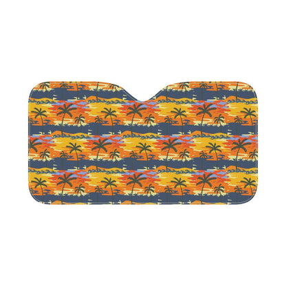 Palm Tree Pattern Print Design PT010 Car Sun Shade-JorJune