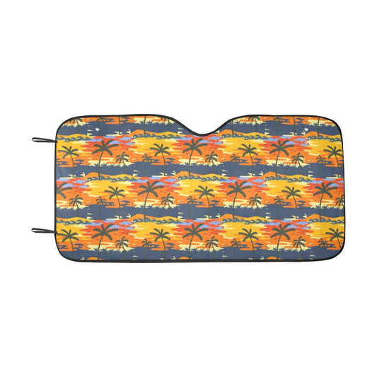 Palm Tree Pattern Print Design PT010 Car Sun Shade-JorJune