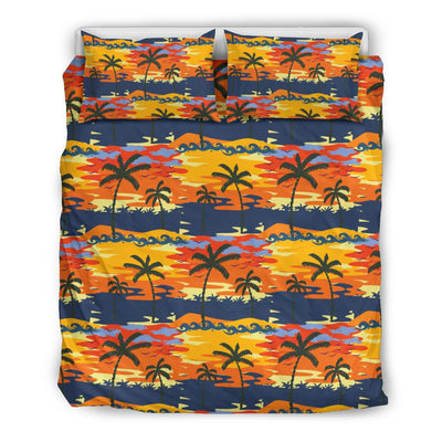Palm Tree Pattern Print Design PT010 Duvet Cover Bedding Set-JORJUNE.COM