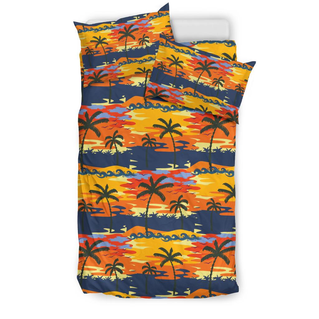 Palm Tree Pattern Print Design PT010 Duvet Cover Bedding Set-JORJUNE.COM