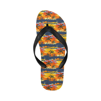 Palm Tree Pattern Print Design PT010 Flip Flops-JorJune