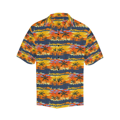 Palm Tree Pattern Print Design PT010 Men Hawaiian Shirt-JorJune