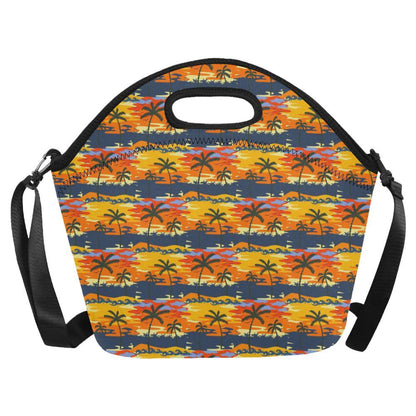 Palm Tree Pattern Print Design PT010 Neoprene Lunch Bag-JorJune