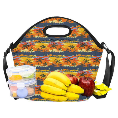 Palm Tree Pattern Print Design PT010 Neoprene Lunch Bag-JorJune