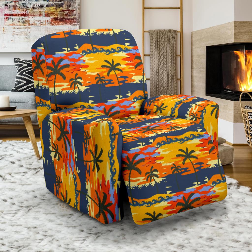 Palm Tree Pattern Print Design PT010 Recliner Slipcover-JORJUNE.COM