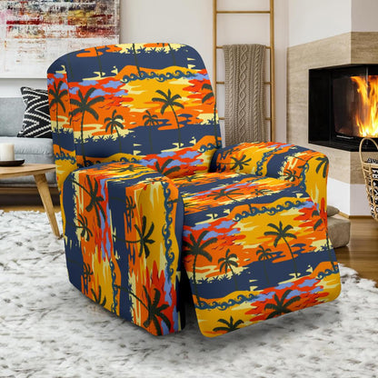 Palm Tree Pattern Print Design PT010 Recliner Slipcover-JORJUNE.COM