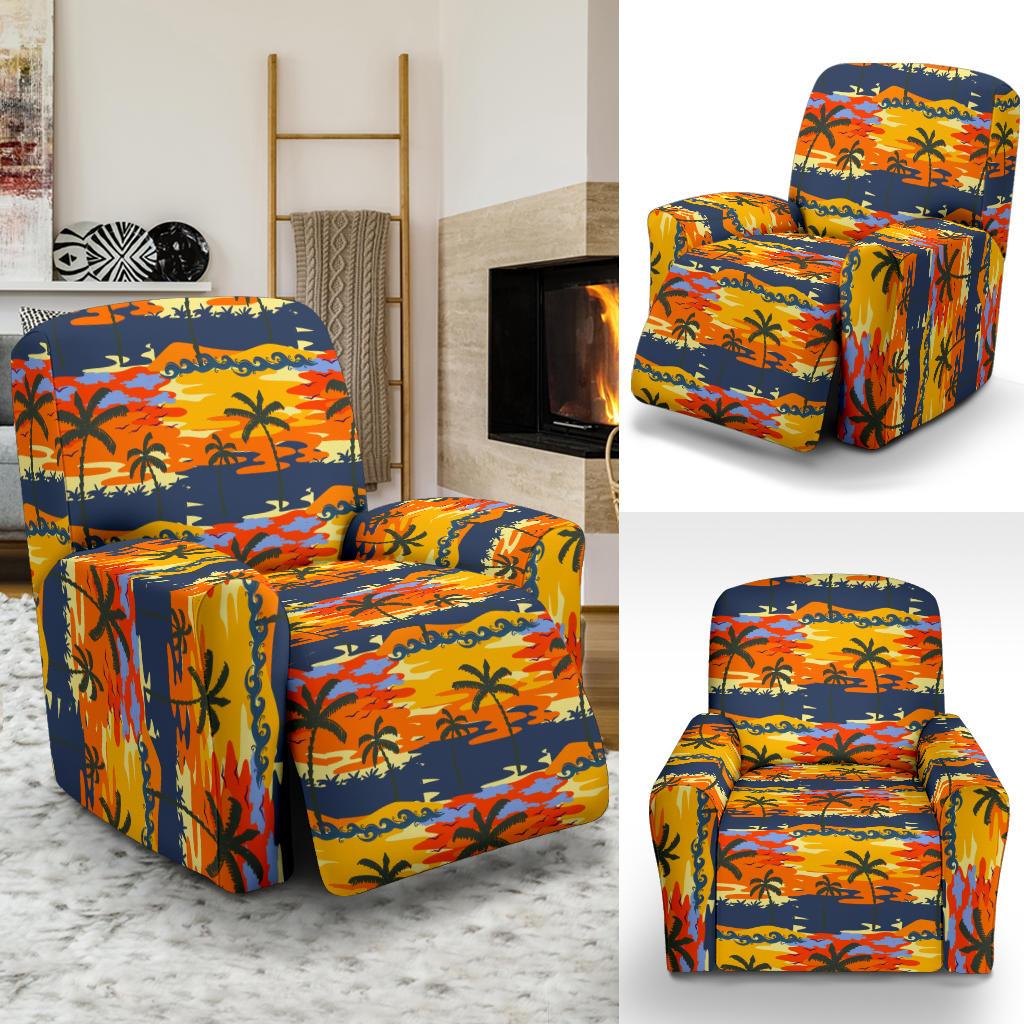 Palm Tree Pattern Print Design PT010 Recliner Slipcover-JORJUNE.COM