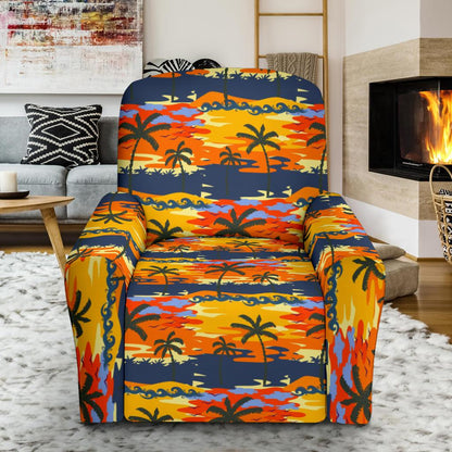 Palm Tree Pattern Print Design PT010 Recliner Slipcover-JORJUNE.COM