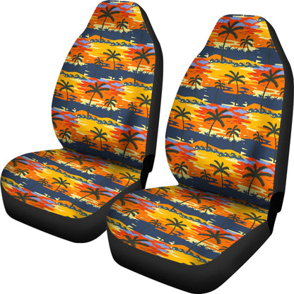 Palm Tree Pattern Print Design PT010 Universal Fit Car Seat Covers-JorJune