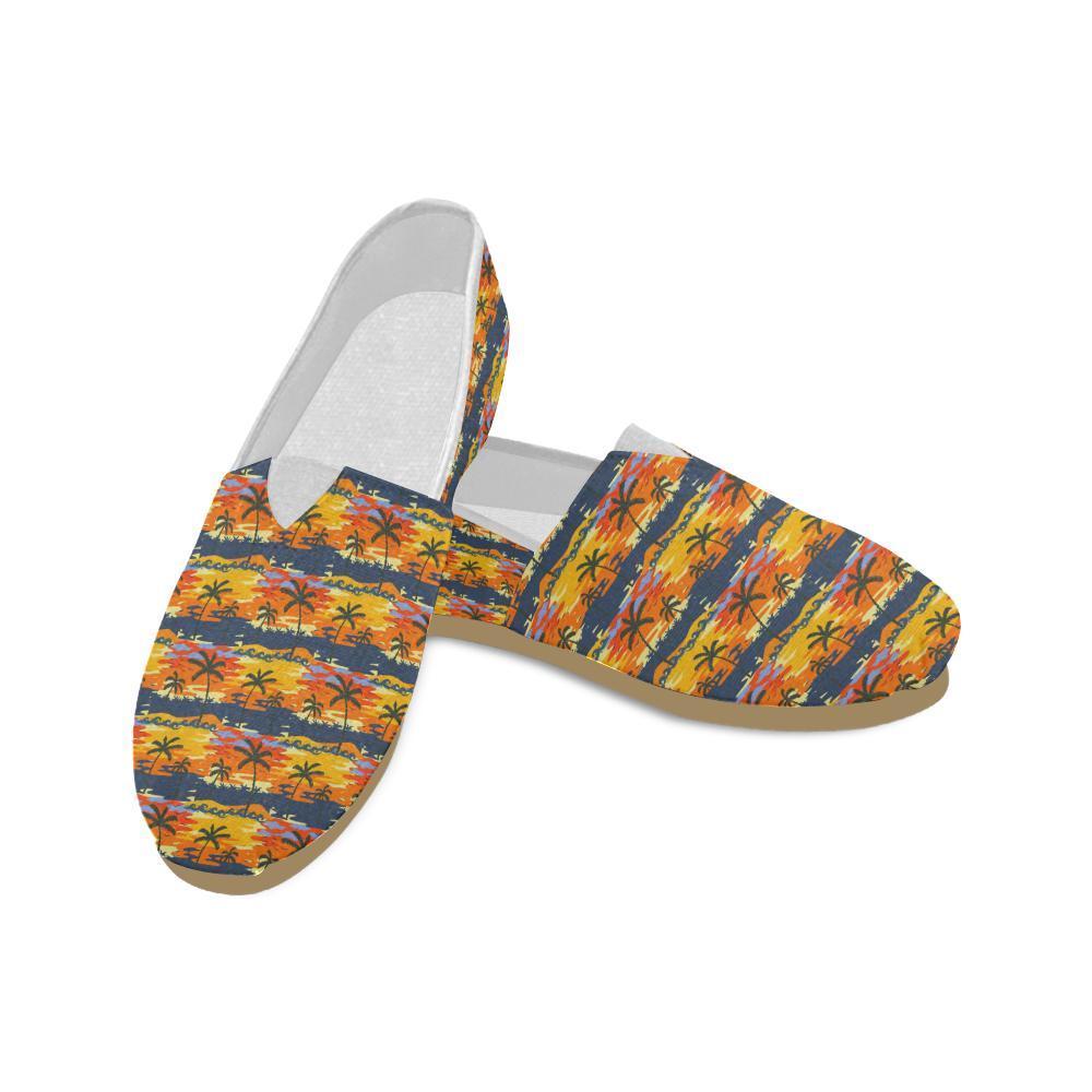 Palm Tree Pattern Print Design PT010 Women Casual Shoes-JorJune.com