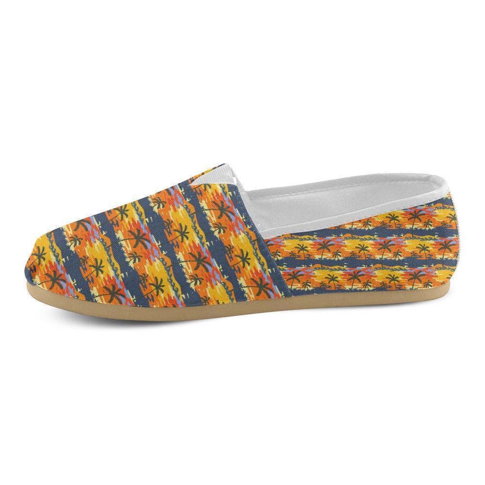 Palm Tree Pattern Print Design PT010 Women Casual Shoes-JorJune.com