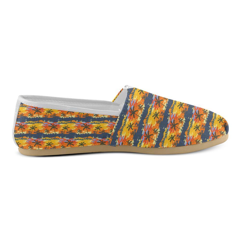 Palm Tree Pattern Print Design PT010 Women Casual Shoes-JorJune.com