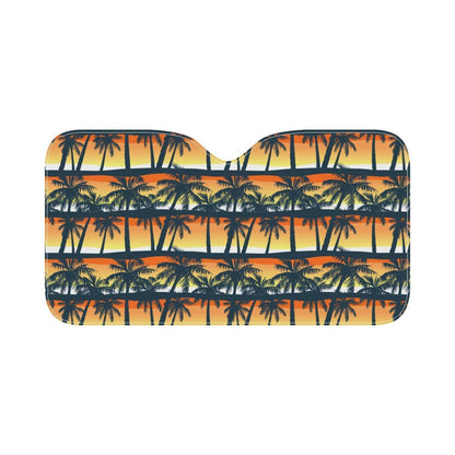 Palm Tree Pattern Print Design PT011 Car Sun Shade-JorJune