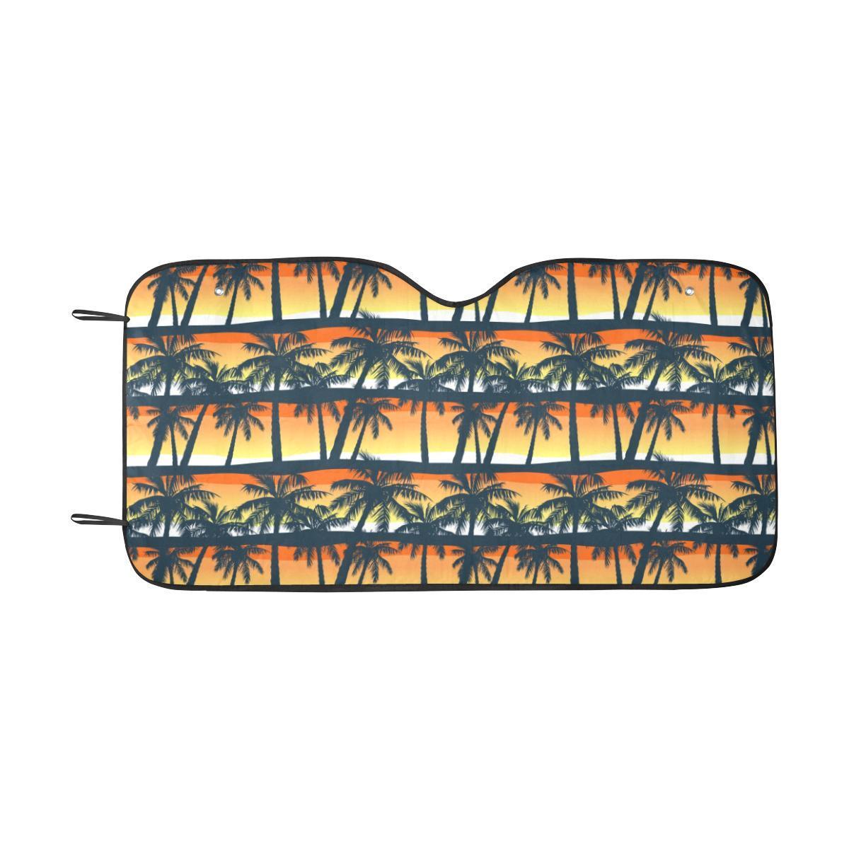 Palm Tree Pattern Print Design PT011 Car Sun Shade-JorJune