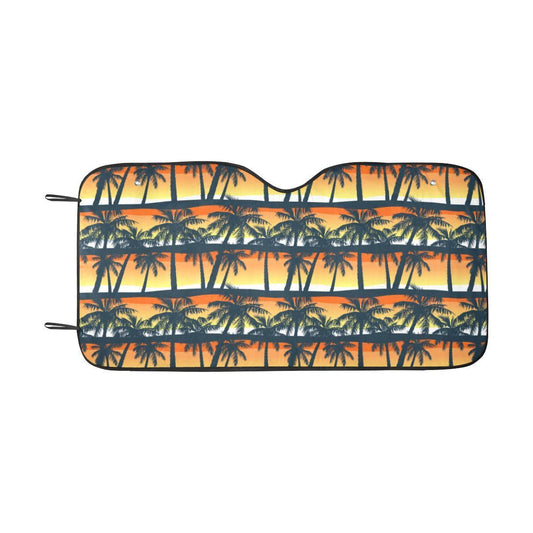 Palm Tree Pattern Print Design PT011 Car Sun Shade-JorJune