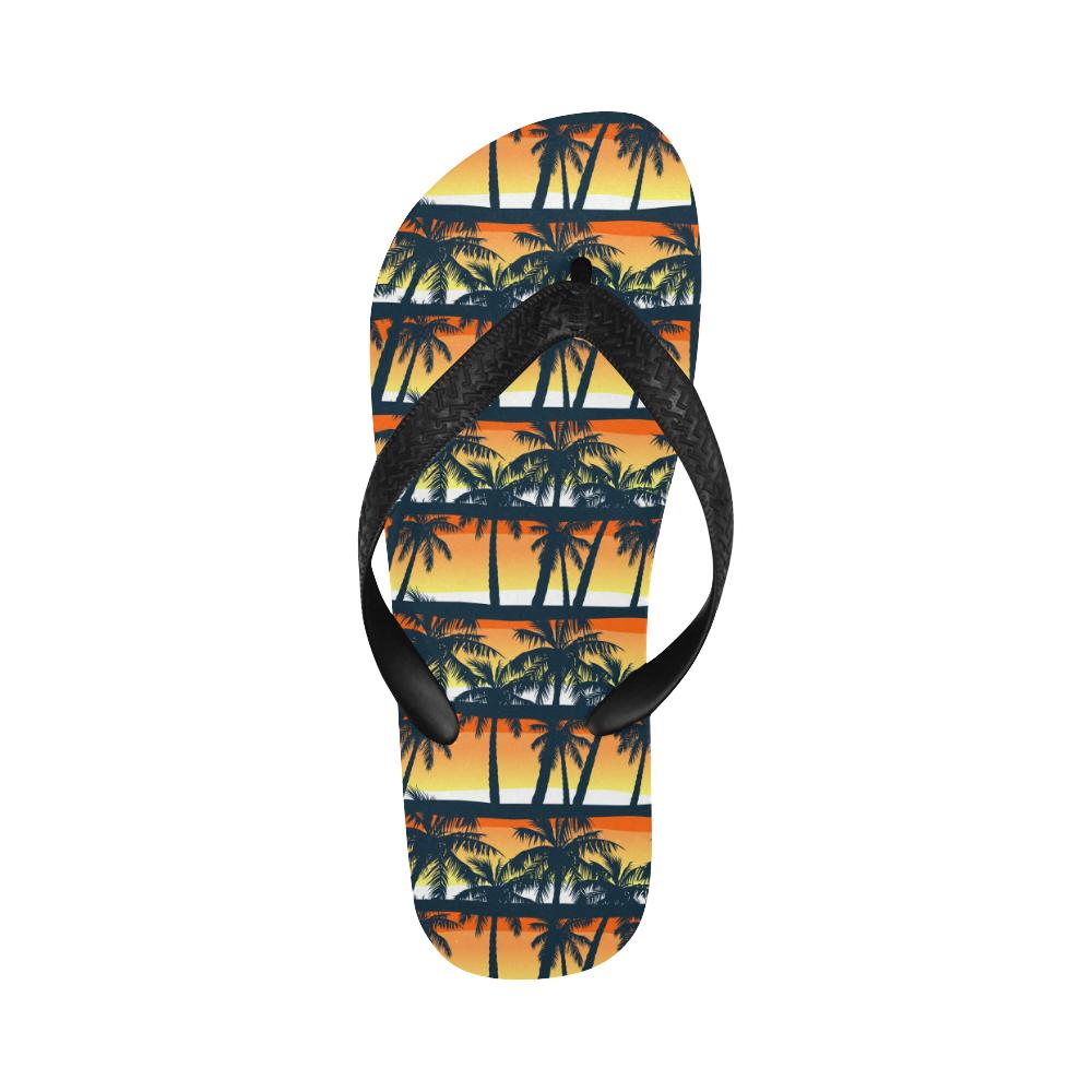 Palm Tree Pattern Print Design PT011 Flip Flops-JorJune
