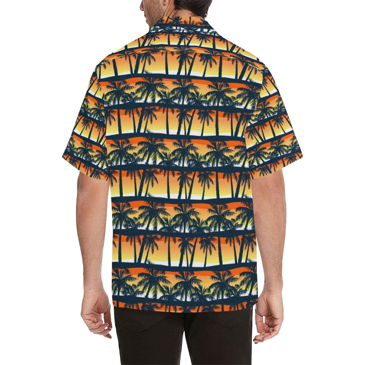 Palm Tree Pattern Print Design PT011 Men Hawaiian Shirt-JorJune