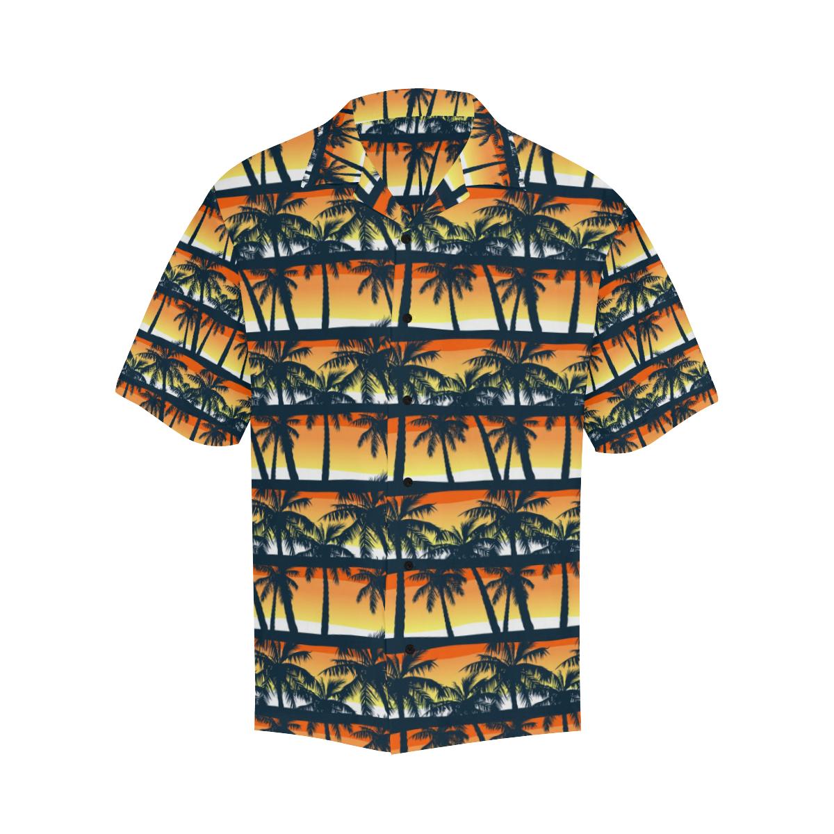 Palm Tree Pattern Print Design PT011 Men Hawaiian Shirt-JorJune