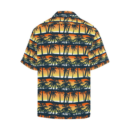Palm Tree Pattern Print Design PT011 Men Hawaiian Shirt-JorJune