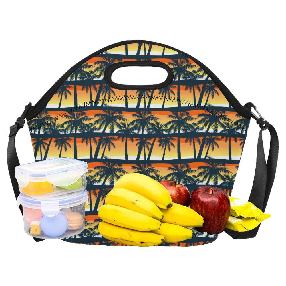 Palm Tree Pattern Print Design PT011 Neoprene Lunch Bag-JorJune