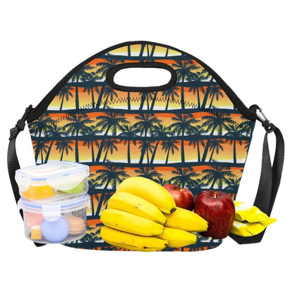 Palm Tree Pattern Print Design PT011 Neoprene Lunch Bag-JorJune