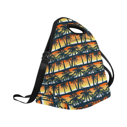 Palm Tree Pattern Print Design PT011 Neoprene Lunch Bag-JorJune