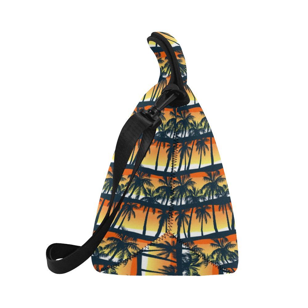 Palm Tree Pattern Print Design PT011 Neoprene Lunch Bag-JorJune