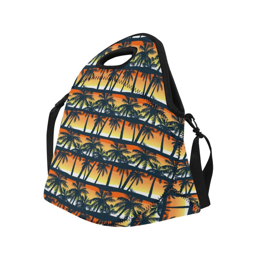 Palm Tree Pattern Print Design PT011 Neoprene Lunch Bag-JorJune