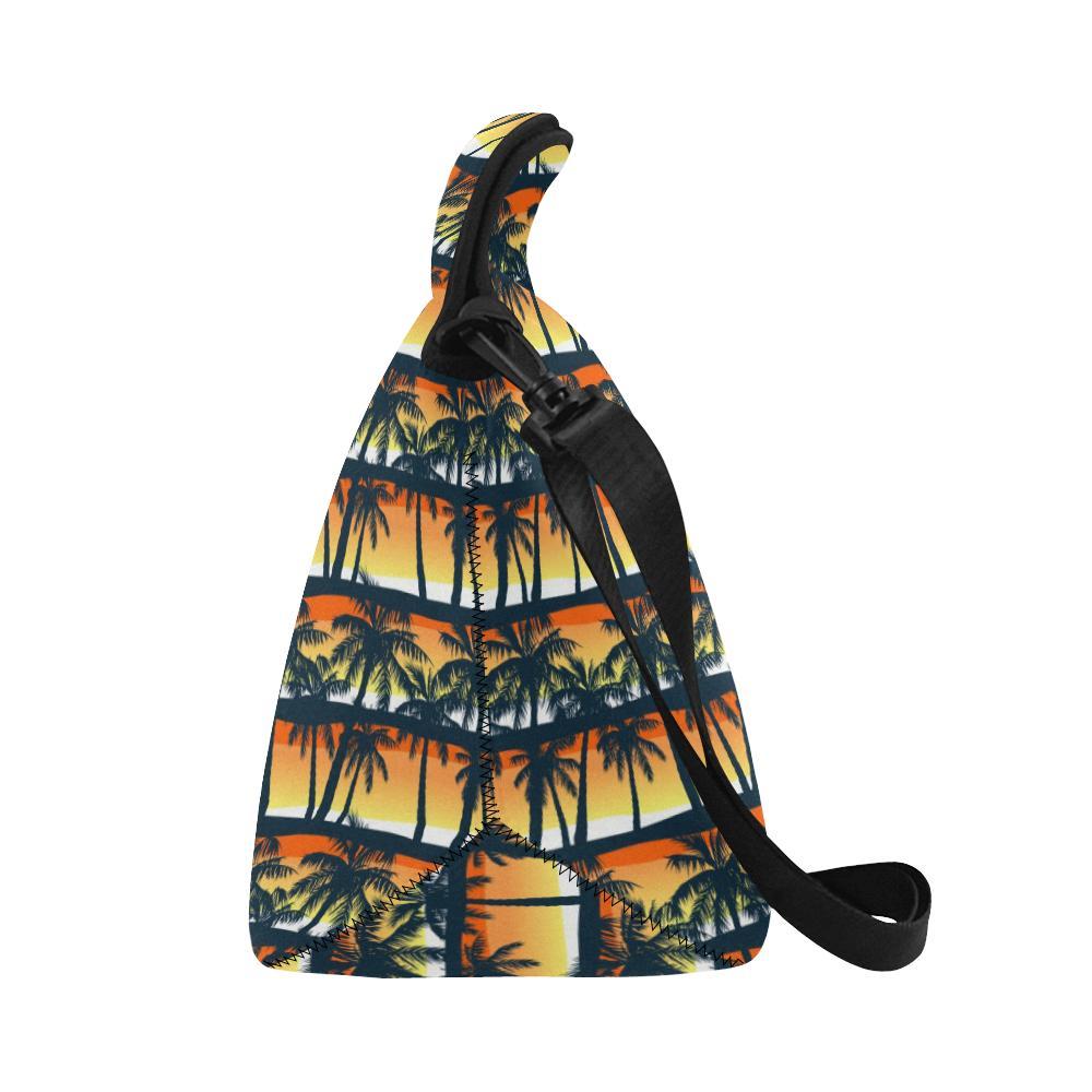 Palm Tree Pattern Print Design PT011 Neoprene Lunch Bag-JorJune