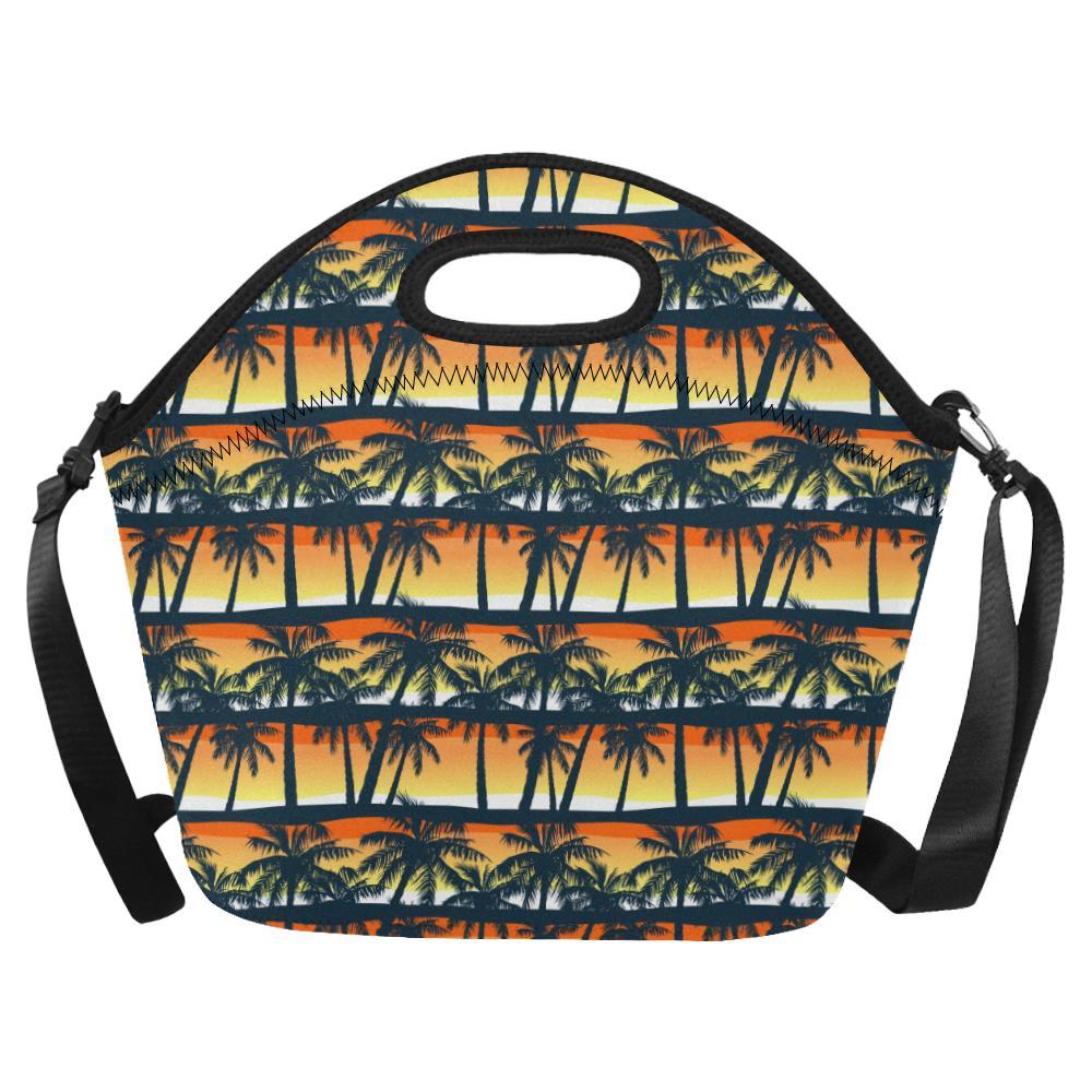 Palm Tree Pattern Print Design PT011 Neoprene Lunch Bag-JorJune