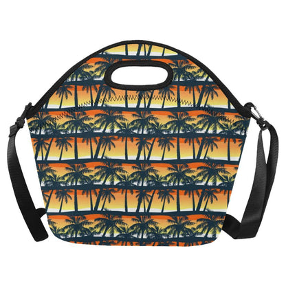 Palm Tree Pattern Print Design PT011 Neoprene Lunch Bag-JorJune