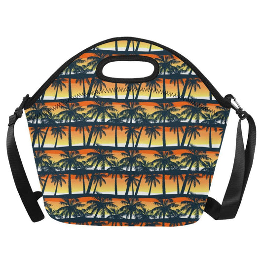 Palm Tree Pattern Print Design PT011 Neoprene Lunch Bag-JorJune