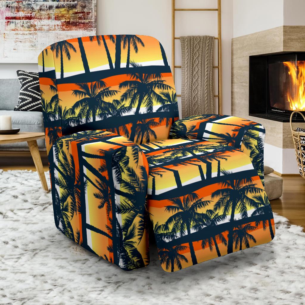 Palm Tree Pattern Print Design PT011 Recliner Slipcover-JORJUNE.COM