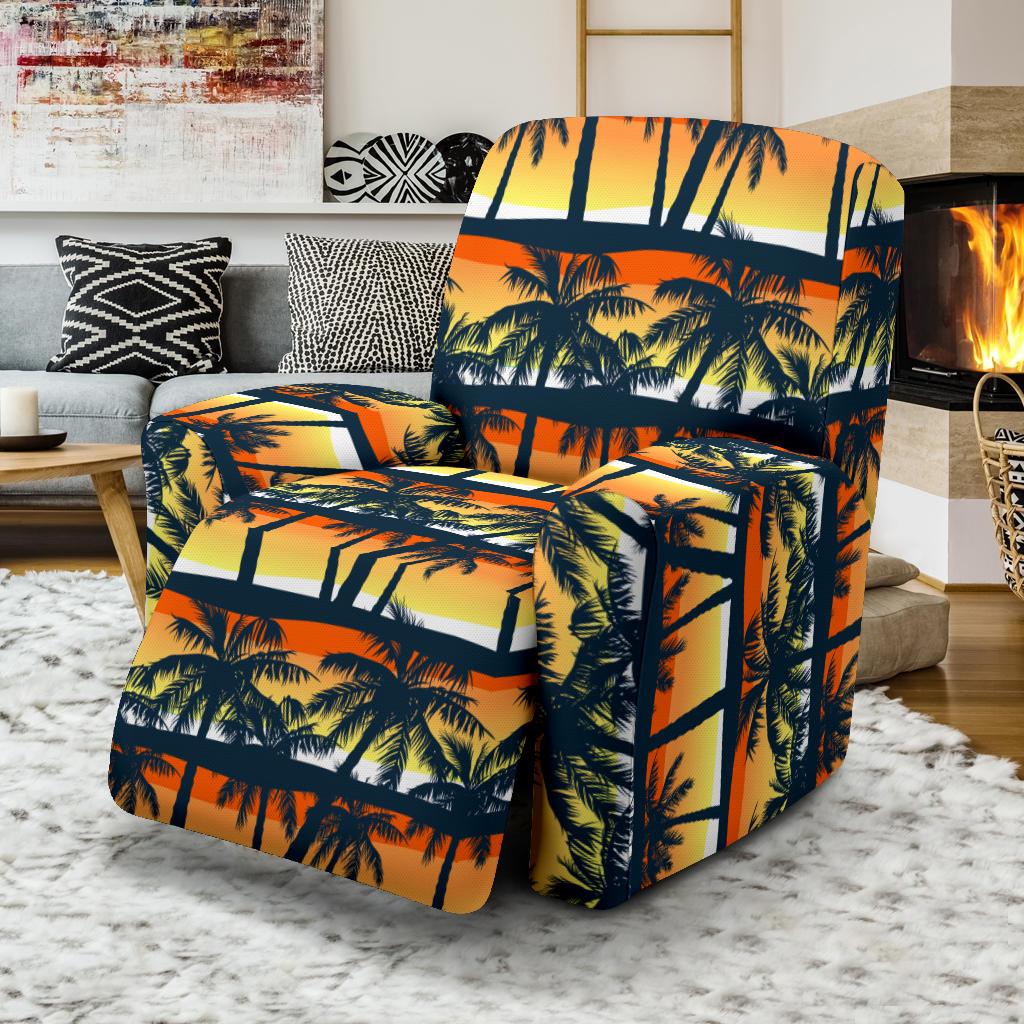 Palm Tree Pattern Print Design PT011 Recliner Slipcover-JORJUNE.COM