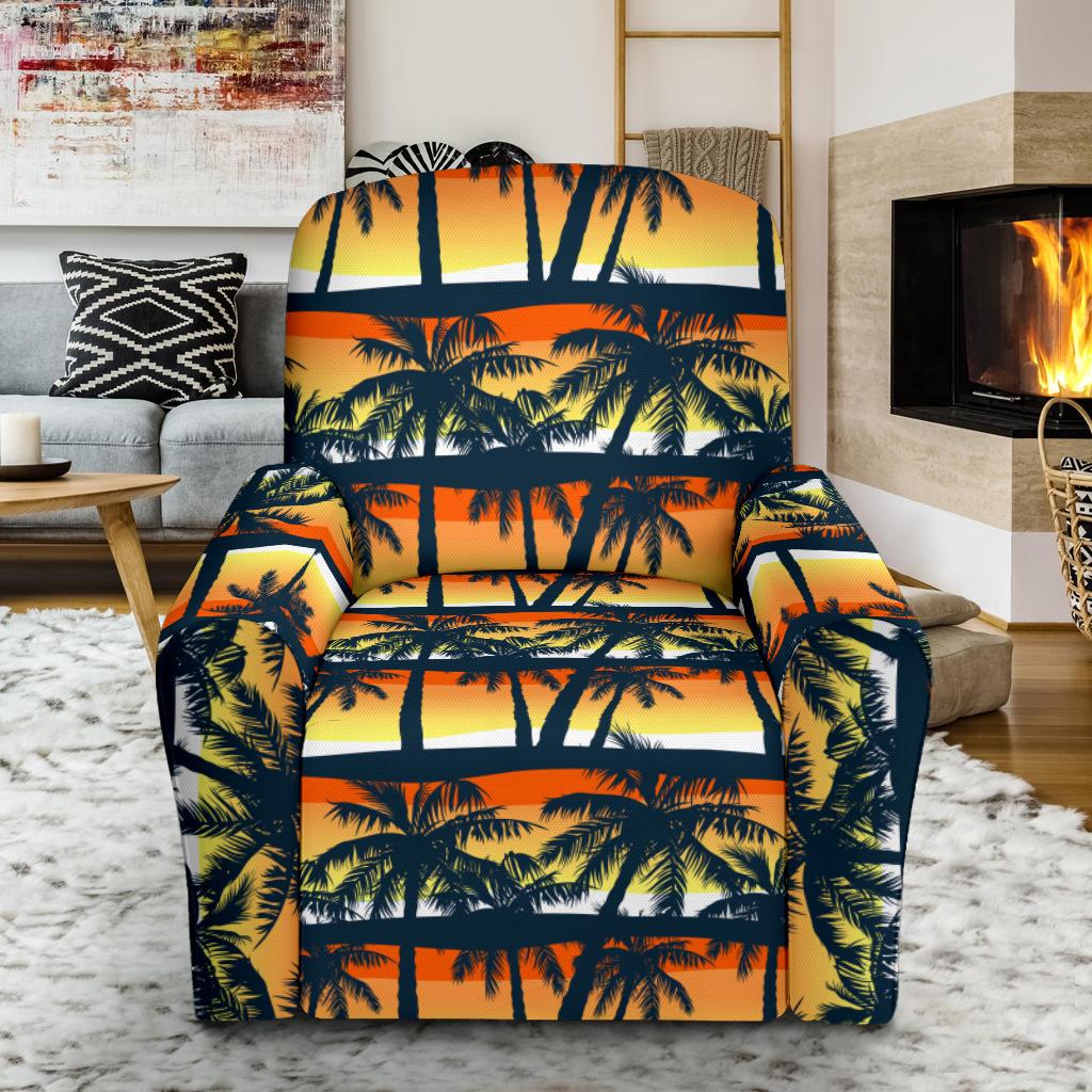 Palm Tree Pattern Print Design PT011 Recliner Slipcover-JORJUNE.COM