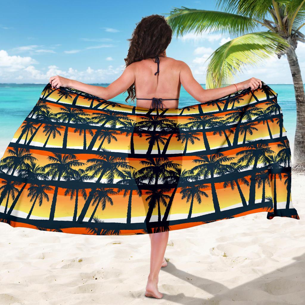 Palm Tree Pattern Print Design PT011 Sarong Pareo Wrap-JORJUNE.COM
