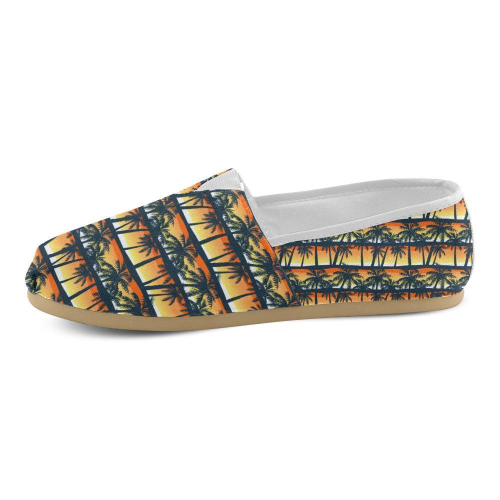 Palm Tree Pattern Print Design PT011 Women Casual Shoes-JorJune.com