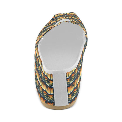 Palm Tree Pattern Print Design PT011 Women Casual Shoes-JorJune.com