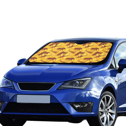Palm Tree Pattern Print Design PT012 Car Sun Shade-JorJune