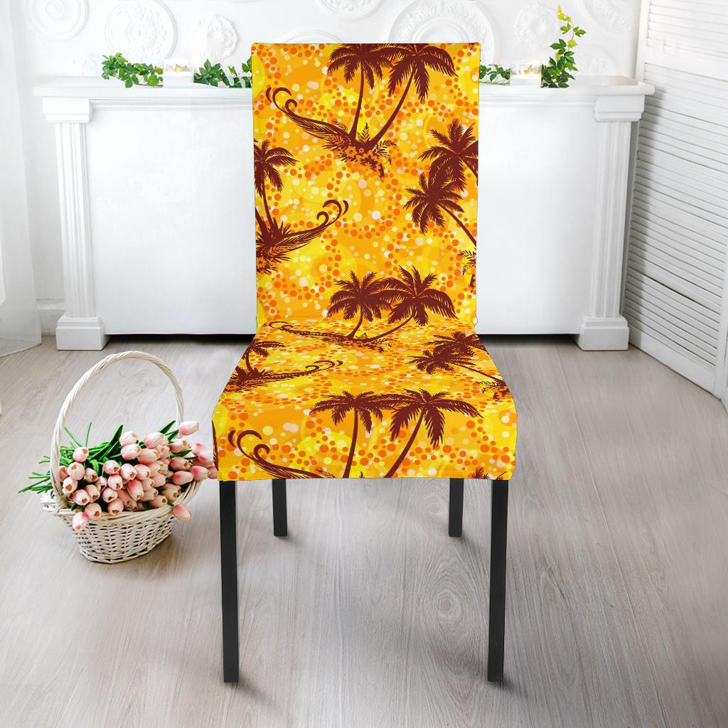 Palm Tree Pattern Print Design PT012 Dining Chair Slipcover-JORJUNE.COM