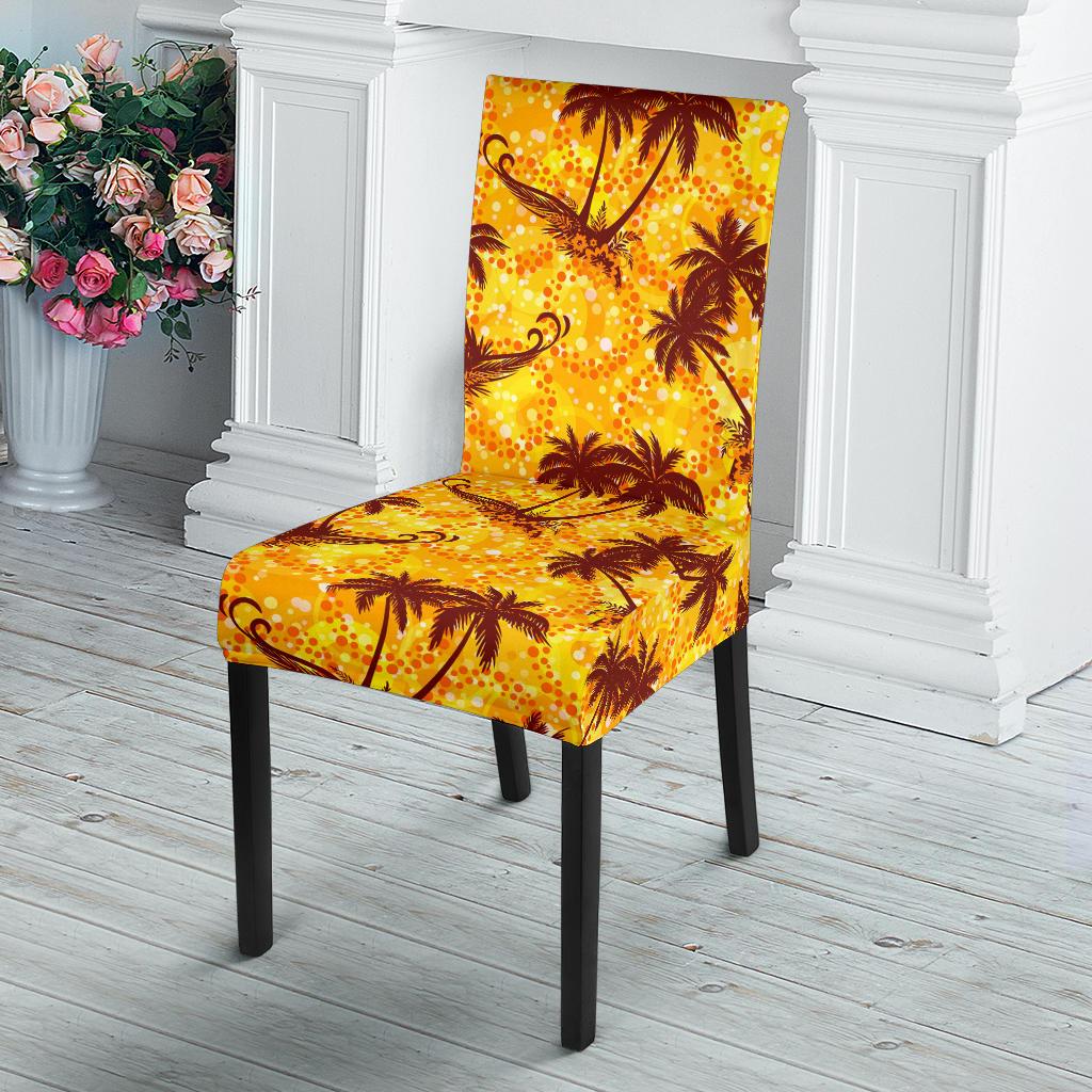 Palm Tree Pattern Print Design PT012 Dining Chair Slipcover-JORJUNE.COM