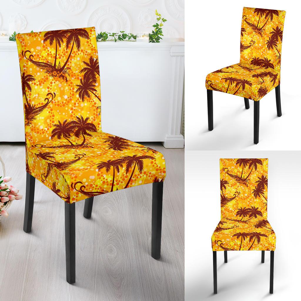 Palm Tree Pattern Print Design PT012 Dining Chair Slipcover-JORJUNE.COM