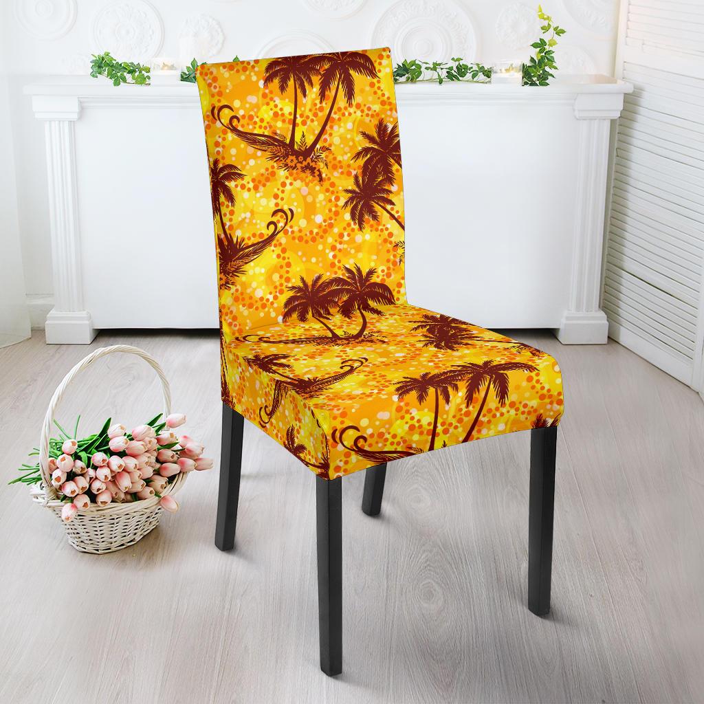 Palm Tree Pattern Print Design PT012 Dining Chair Slipcover-JORJUNE.COM