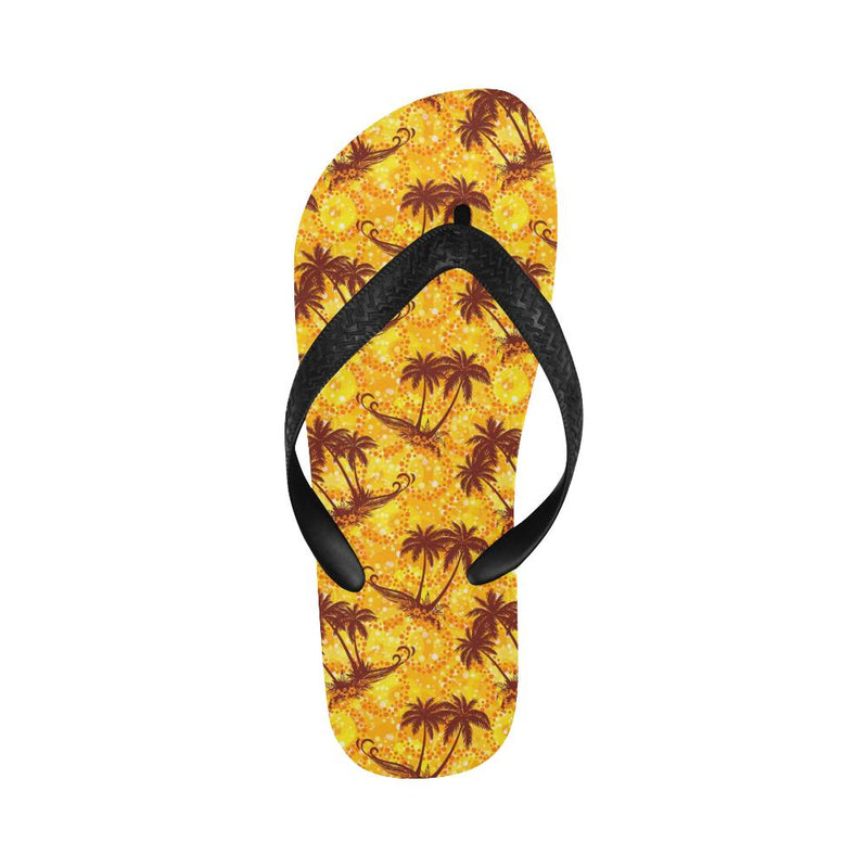 Palm Tree Pattern Print Design PT012 Flip Flops-JorJune