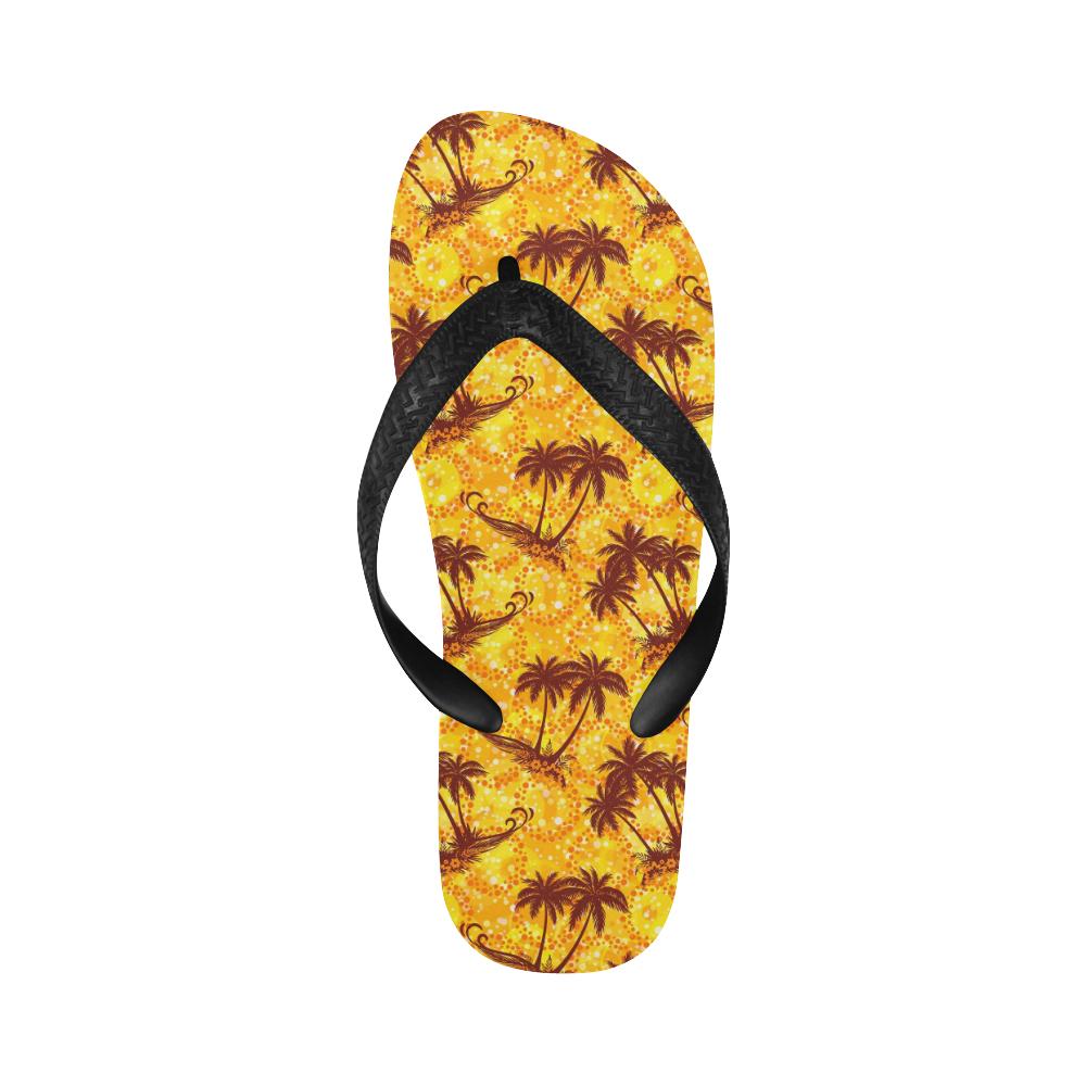 Palm Tree Pattern Print Design PT012 Flip Flops-JorJune