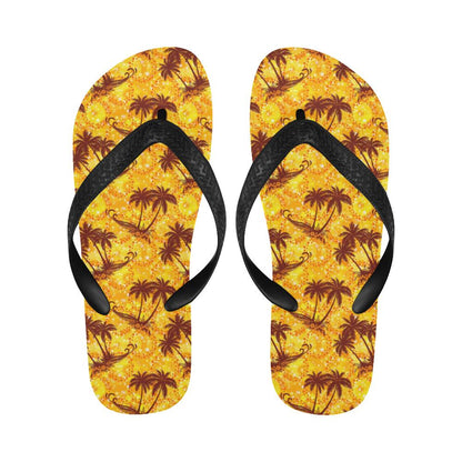 Palm Tree Pattern Print Design PT012 Flip Flops-JorJune