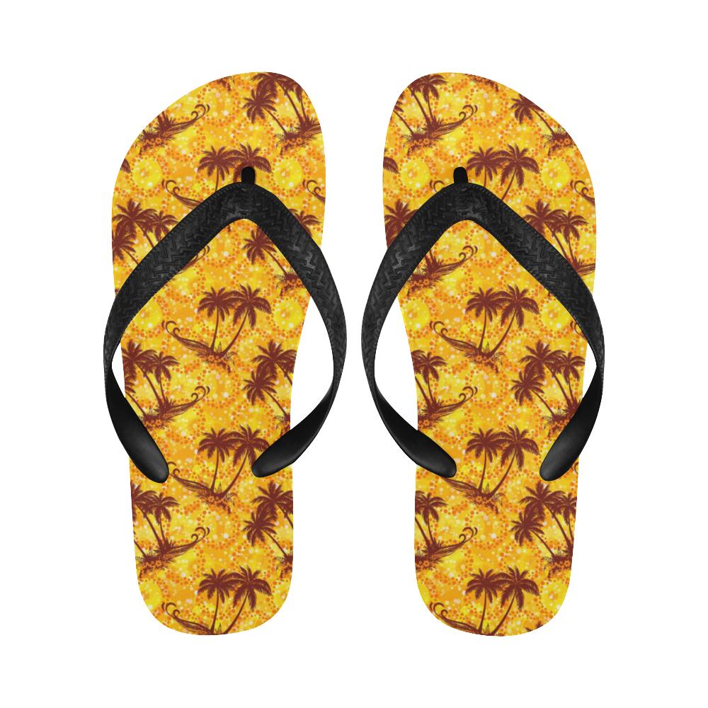 Palm Tree Pattern Print Design PT012 Flip Flops-JorJune